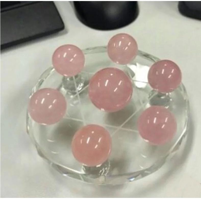 『富貴坊』【開光】『水晶底座』天然粉水晶球七星陣，水晶球，七星陣，桃花陣，招桃花，防小三，愛情感情、婚姻，單身K03-細節圖5