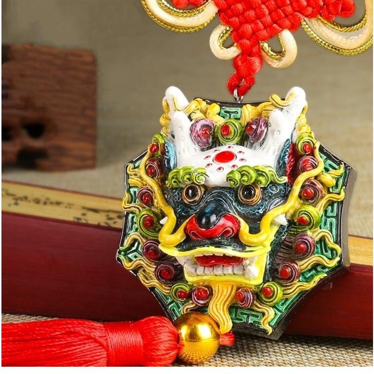 『富貴坊』【開光】彩繪獅咬劍麒麟龍頭掛飾，獅咬劍，麒麟，龍頭，石敢當，鎮宅，辟邪，化煞，擋煞K02-細節圖6