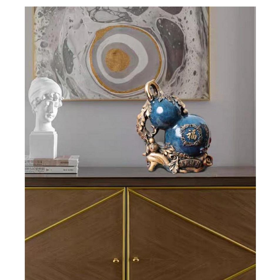 『富貴坊』【開光】 福祿壽雙全永不缺錢葫蘆存錢筒/ 精緻居家風水擺飾，風水葫蘆，招財葫蘆，辟邪葫蘆，招財聚財、K08-細節圖3