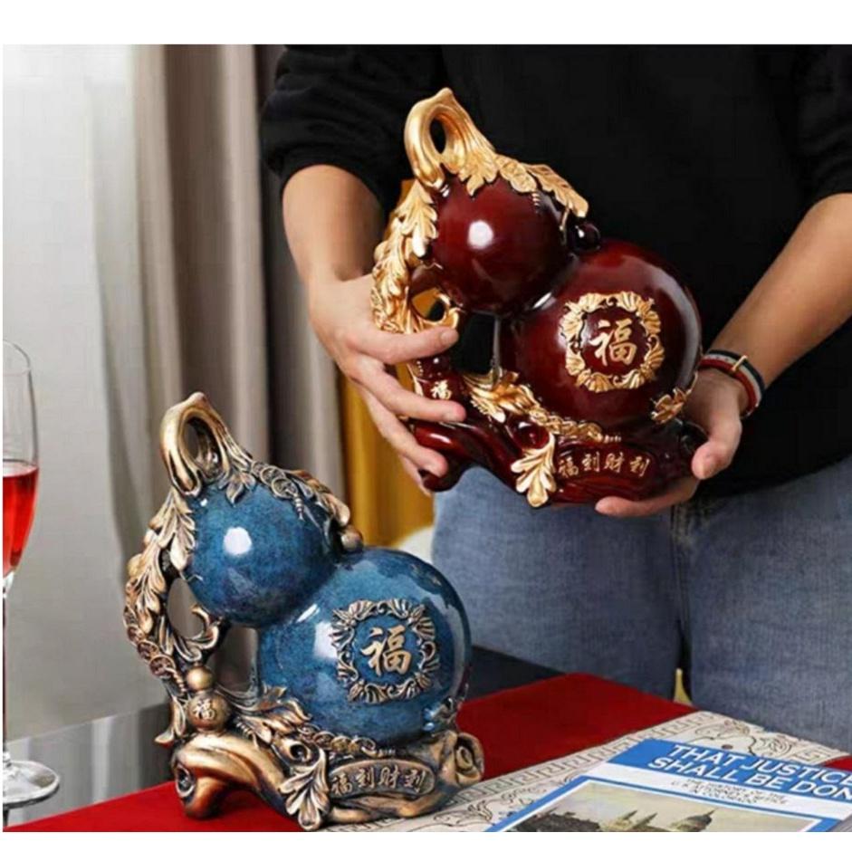 『富貴坊』【開光】 福祿壽雙全永不缺錢葫蘆存錢筒/ 精緻居家風水擺飾，風水葫蘆，招財葫蘆，辟邪葫蘆，招財聚財、K08-細節圖6