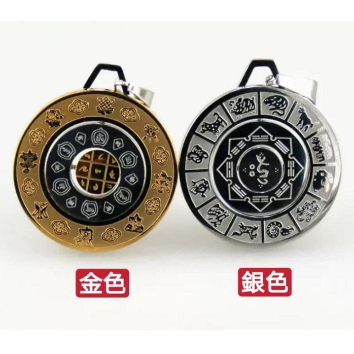 『運福閣』【開光】旋轉式鈦鋼九宫八卦牌，九宫八卦咒牌，文殊九宫八卦，十二生肖八卦，辟邪轉運，鎮宅護身K01-細節圖2