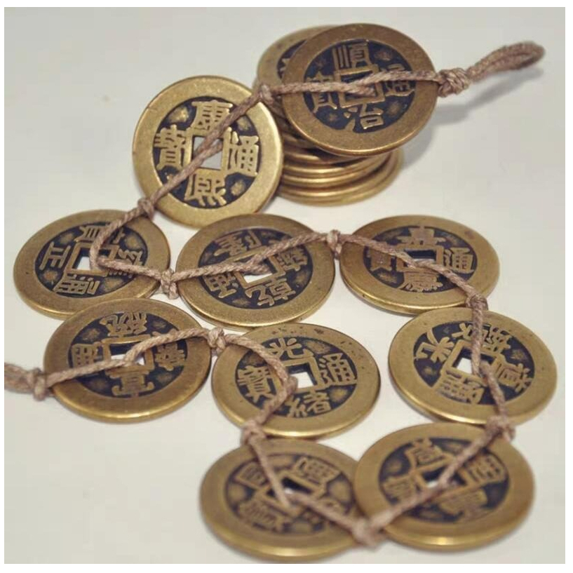 『富貴坊』【開光】純銅加厚加大綁繩五帝錢十帝錢，五帝錢，十帝錢，風水古錢，辟邪招財，升地氣，升官運，防小人M01M01-細節圖3