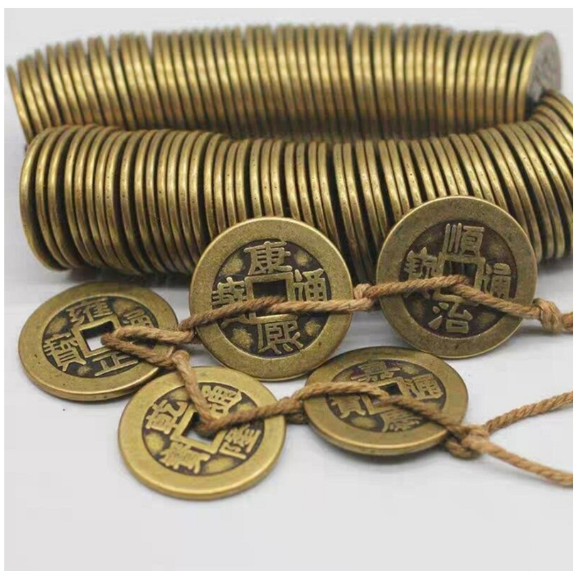 『富貴坊』【開光】純銅加厚加大綁繩五帝錢十帝錢，五帝錢，十帝錢，風水古錢，辟邪招財，升地氣，升官運，防小人M01M01-細節圖4