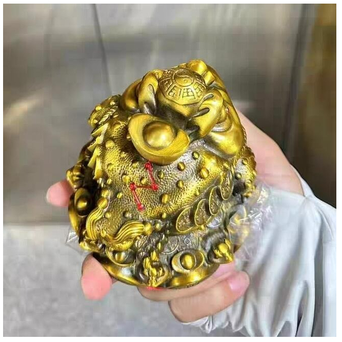 『富貴坊』【開光】純銅蟾蜍王，金蟾蜍，蟾蜍，金蟾，三腳蟾蜍，招財蟾蜍，化煞辟邪，旺財吸錢，開店做生意M08M08-細節圖4