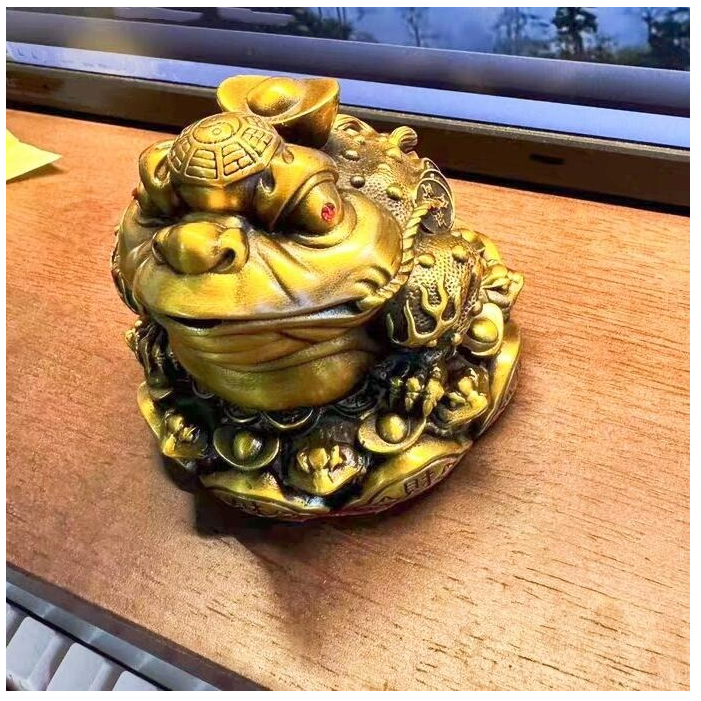 『富貴坊』【開光】純銅蟾蜍王，金蟾蜍，蟾蜍，金蟾，三腳蟾蜍，招財蟾蜍，化煞辟邪，旺財吸錢，開店做生意M08M08-細節圖6