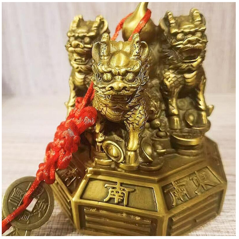 富貴坊』【開光】純銅八卦麒麟陣，麒麟，風水麒麟，招財麒麟，八卦葫蘆