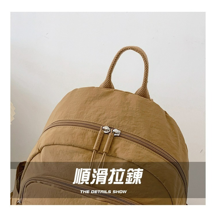 【AngelNaNa】後背包-日系簡約多隔層防潑水輕量尼龍女雙肩包(SBA0430)-細節圖3