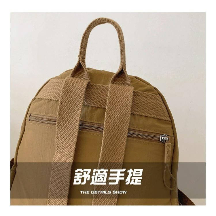 【AngelNaNa】後背包-日系簡約多隔層防潑水輕量尼龍女雙肩包(SBA0430)-細節圖4