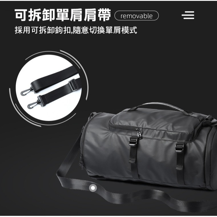【AngelNaNa】後背包-多功能健身包 3way運動收納包  旅遊行李袋 獨立鞋位 乾溼分離 男(SBA0436)-細節圖6