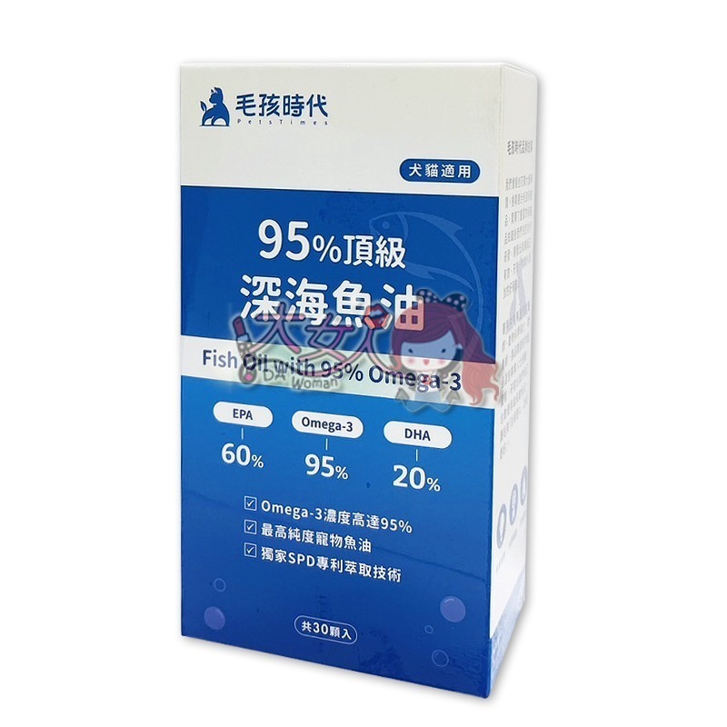 毛孩時代 高純度專利深海魚油 30顆/盒 (犬貓適用)＊大女人＊-細節圖3