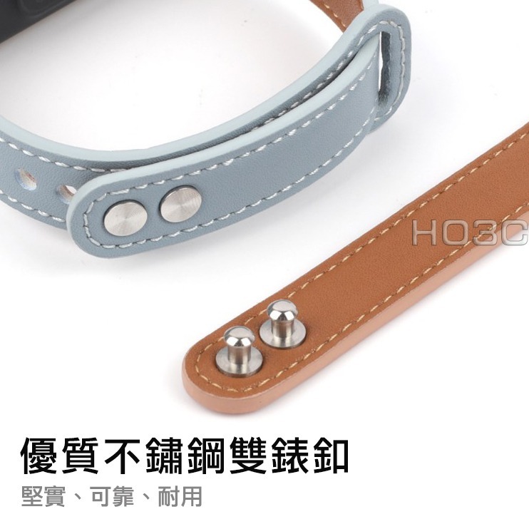 小米手環9/8 皮革腕帶【現貨】皮革雙扣腕帶 手環8 手環皮革 手環9專用 錶帶 優雅 氣質 時尚-細節圖4