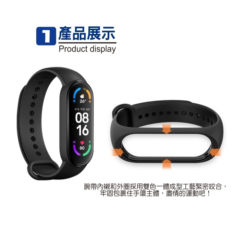 小米手環7 手環6 手環5【現貨】小米手環腕帶 Mi 手環4 手環3 手環替換腕帶 小米腕帶 矽膠 錶帶 防水 腕帶-細節圖2