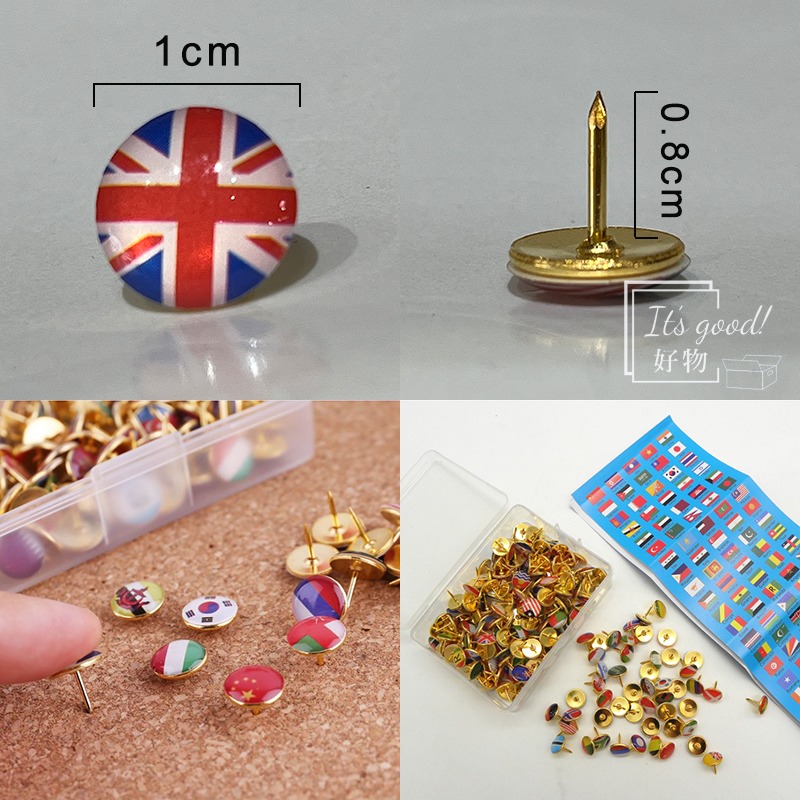 【現貨】精美世界國家國旗圖釘+美國/加拿大/澳洲行政區 291只入 贈台灣🇹🇼國旗圖釘 旅行 世界地圖 交換禮物-細節圖6