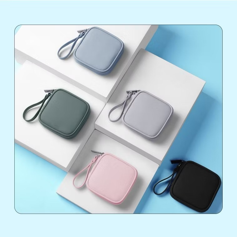 BUBM 3C防潑水隨身收納包 行動電源收納包 適用 LAPO 墨子 方形 收納 耳機 充電線收納盒 旅行 可手提-細節圖4
