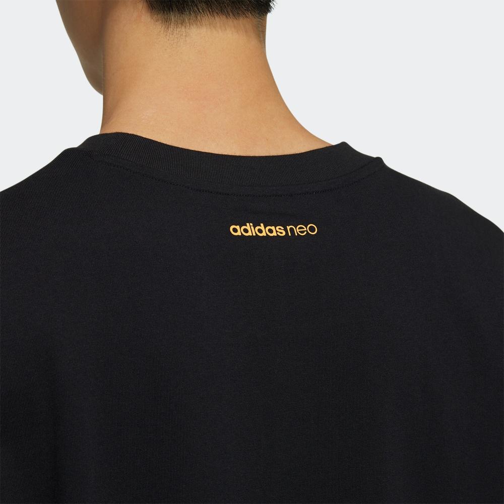 ADIDAS 短袖 neo 男子 笑臉 印花運動 休閒 T卹 H61985-細節圖4