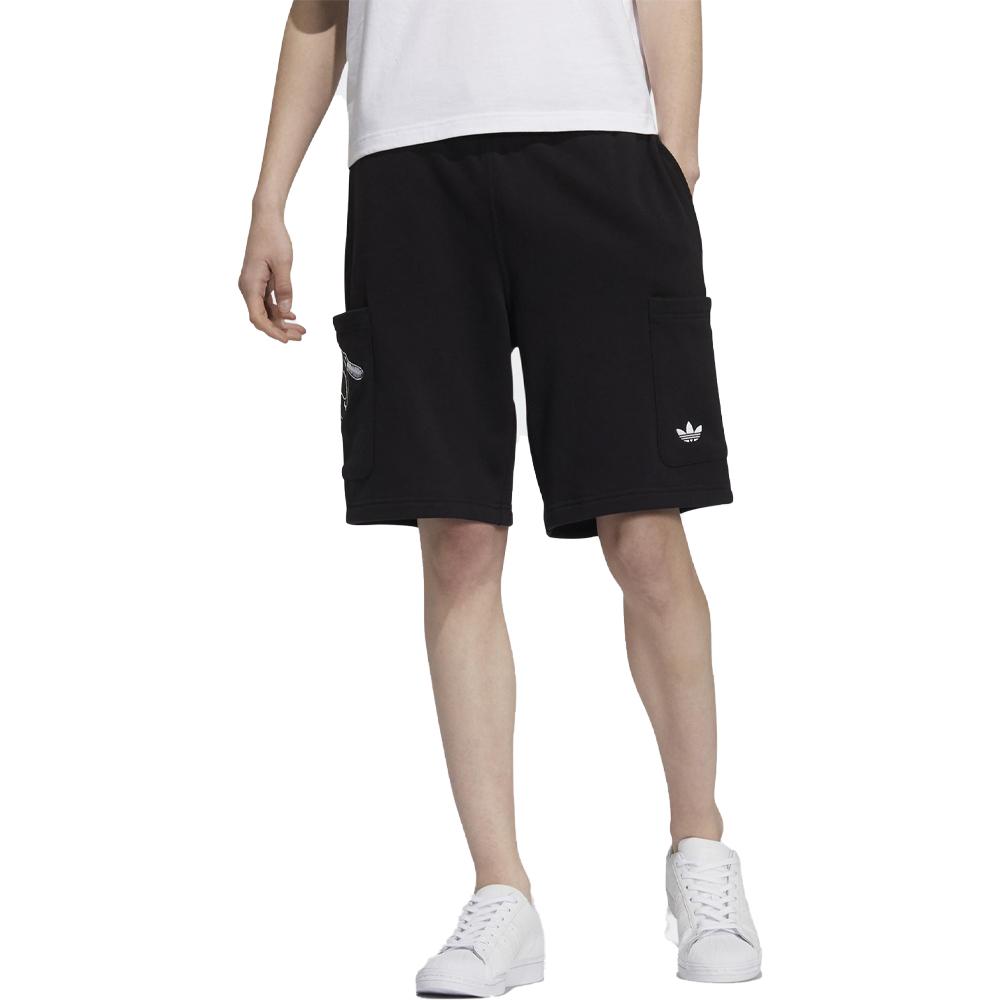 ADIDAS ORIGINALS DISNEY PIXAR皮克斯聯名款 短褲 情侶 黑色 熊抱哥 男款 HD9081-細節圖2