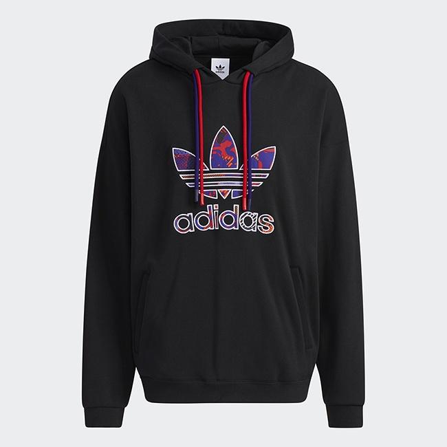 ADIDAS CNY HOODIE 男款 三葉草  圖騰LOGO 休閒帽T GP1865-細節圖4