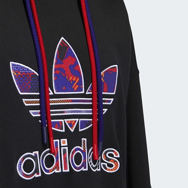 ADIDAS CNY HOODIE 男款 三葉草  圖騰LOGO 休閒帽T GP1865-細節圖5