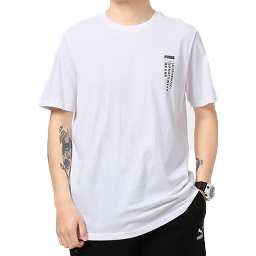 PUMA彪馬 男裝 2022 新款運動服 休閒圓領 短袖T卹 彪馬白黑 85597502 85597501-細節圖5