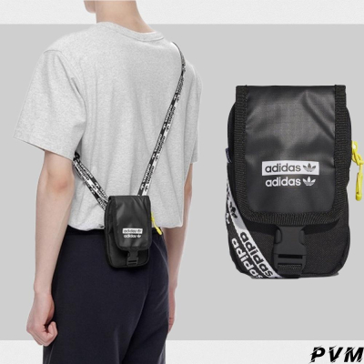 Adidas 小包 頸掛包 側背包 證件包 手機包 串標 黑色 FM1298
