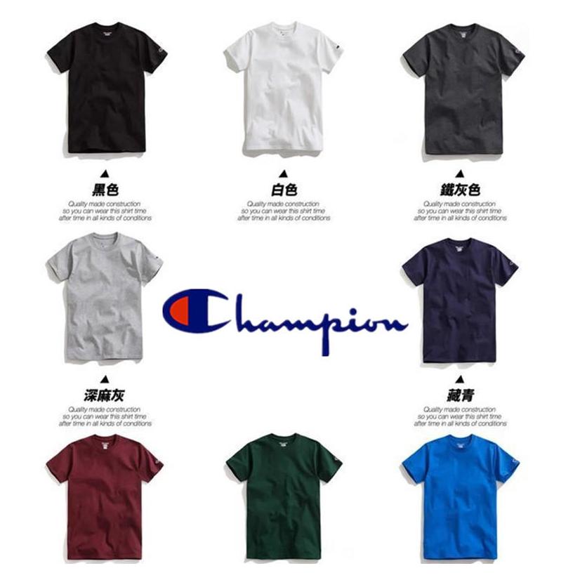 [PVM]Champion 冠軍 情侶款 T425 美規 6.1oz 刺繡logo 素T 上衣 男生衣著 短袖 t恤-細節圖3