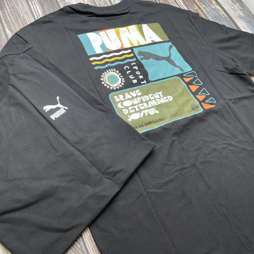 PUMA 男裝2022新款  運動服 休閒 短袖 T卹53692601-細節圖2