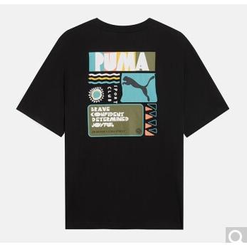 PUMA 男裝2022新款  運動服 休閒 短袖 T卹53692601-細節圖3