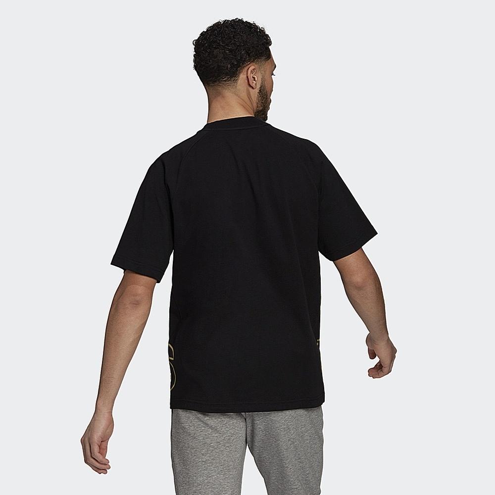 ADIDAS U BIG LOGO T 運動短袖 棉質 短T 大LOGO 經典 黑色 男款  短袖 上衣 GU4291-細節圖3