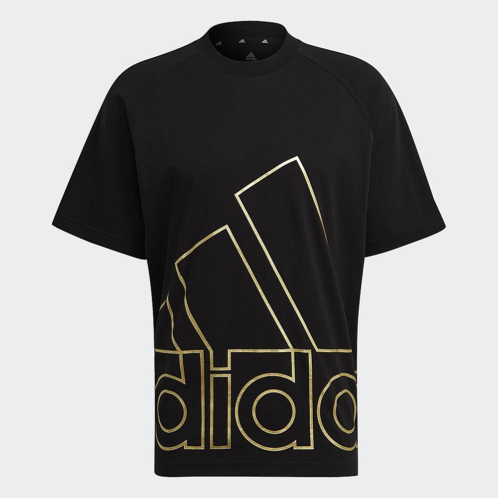 ADIDAS U BIG LOGO T 運動短袖 棉質 短T 大LOGO 經典 黑色 男款  短袖 上衣 GU4291-細節圖4