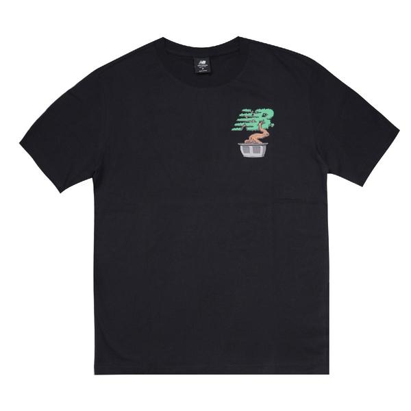 NEW BALANCE 短袖 Essential Roots 黑 綠 短T 男女款 純棉 樹根  AMT21567BK-細節圖4