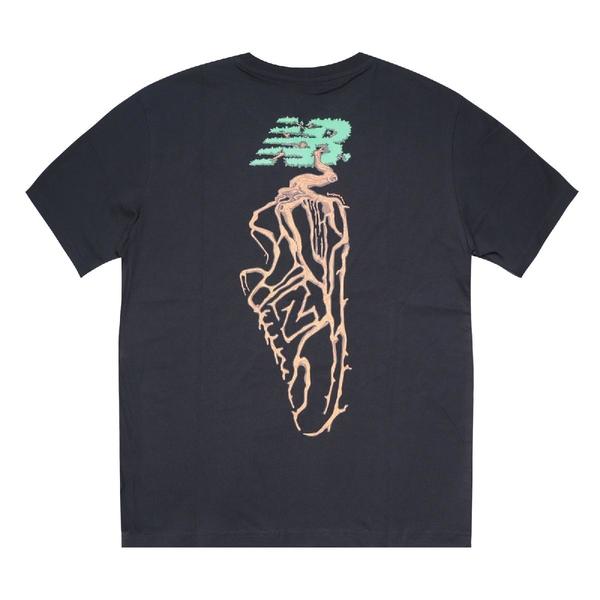 NEW BALANCE 短袖 Essential Roots 黑 綠 短T 男女款 純棉 樹根  AMT21567BK-細節圖5