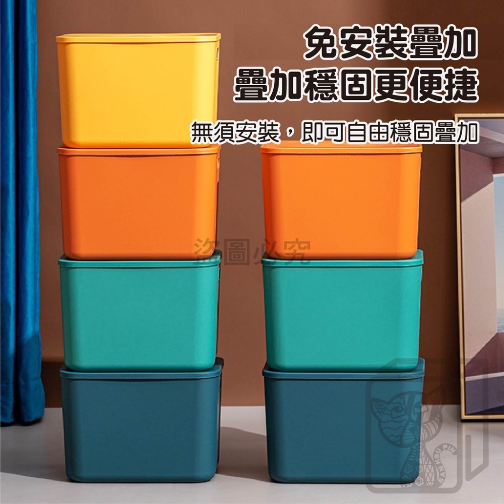 ✨多種規格✨簡約日式收納籃 桌上收納 多功能簡約收納盒 收納盒 置物盒 化妝品收納 居家收納 帶蓋收納盒 多功能 收納箱-細節圖5