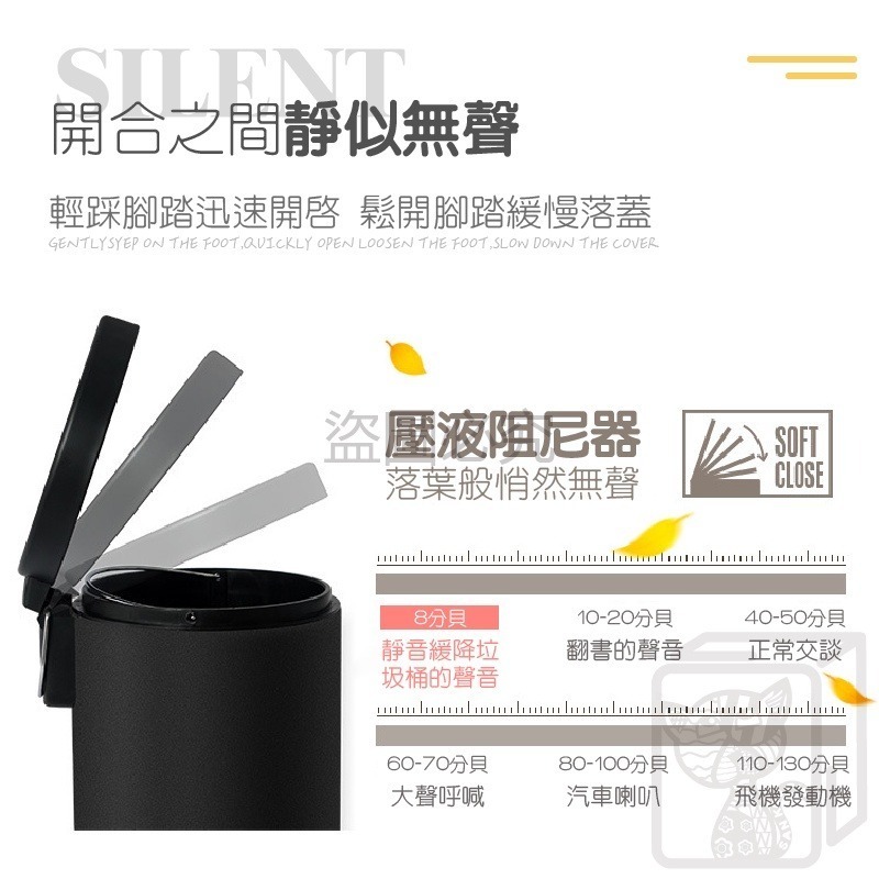 🔥密封防臭🔥靜音緩降垃圾桶 大容量垃圾桶 腳踏垃圾桶 靜音垃圾桶 不鏽鋼垃圾桶 翻蓋垃圾桶 垃圾桶 緩降垃圾桶-細節圖6