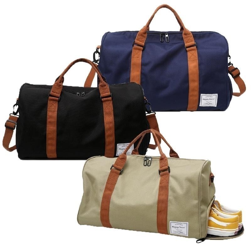 🔥可登機🔥復古英倫風旅行袋 休閒旅行袋 旅遊收納袋 行李袋 收納包 復古收納袋 旅行袋 外出包 單肩側背包 手提包-細節圖2