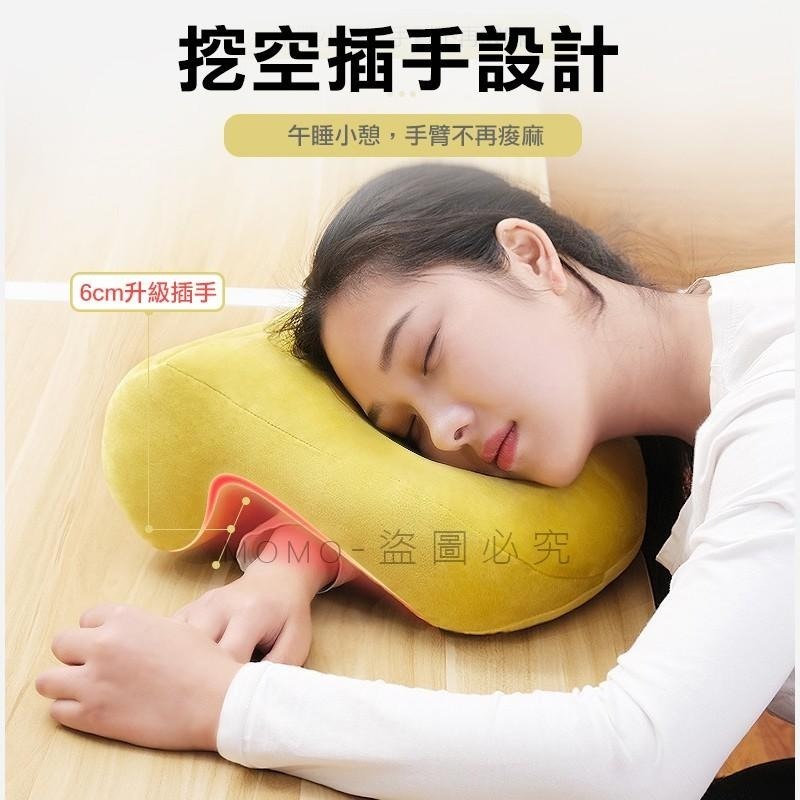 🔥台灣發貨🔥午休睡眠 旅行枕頭 人體工學午睡枕 辦公室趴睡枕 午休睡眠枕 慢回彈睡眠枕 透氣趴睡枕 午覺枕 出國枕頭-細節圖5