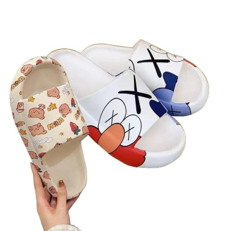 🔥大盤底價🔥卡通拖鞋 厚底軟拖鞋 潮流拖鞋 軟底拖鞋 防水防滑 潮流塗鴉 男女拖鞋 沙灘拖鞋 室內拖 拖鞋 厚底防滑-細節圖2