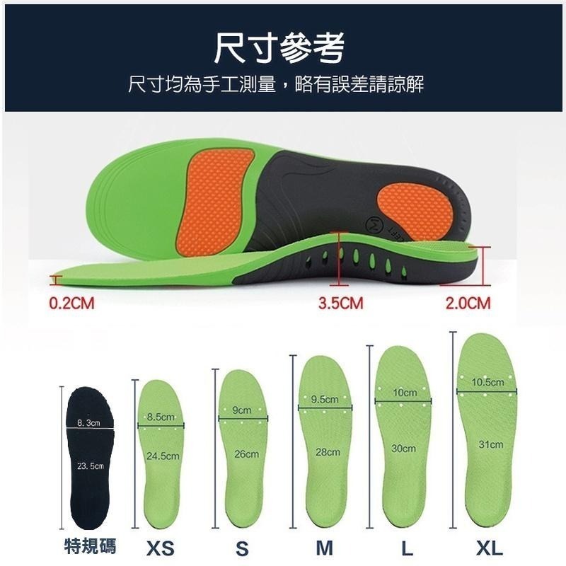 🔥升級透氣🔥加厚減震鞋墊 運動鞋墊 足弓墊 機能運動鞋墊 記憶透氣墊 扁平足鞋墊 PU鞋墊 減震鞋墊 鞋墊 足弓鞋墊-細節圖3