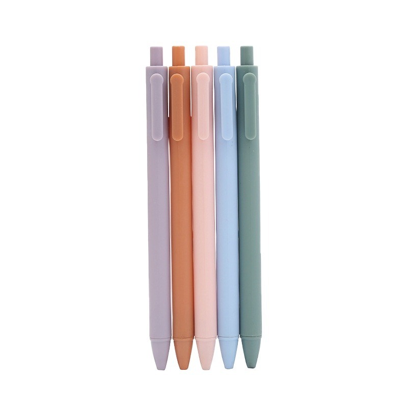 🔥加量油墨🔥馬卡龍按壓中性筆 學習筆 文具筆 按壓筆 莫蘭迪按動中性筆 辦公簽字 練字筆 0.5mm中性筆 原子筆-細節圖2