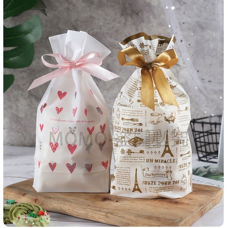 🔥最低價🔥精美圖案🔥烘焙包裝袋 婚禮小物 禮物包裝袋 點心分裝袋 抽繩束口袋 束口袋 手工餅乾袋 糖果袋 禮品袋-細節圖5