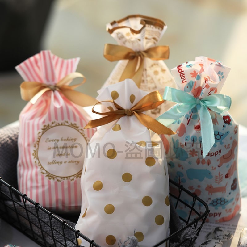 🔥最低價🔥精美圖案🔥烘焙包裝袋 婚禮小物 禮物包裝袋 點心分裝袋 抽繩束口袋 束口袋 手工餅乾袋 糖果袋 禮品袋-細節圖8