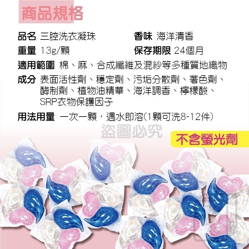 🔥超濃縮🔥三腔洗衣膠球 三合一洗衣凝珠 洗衣球 12倍濃縮 洗衣凝膠 愛心洗衣球 3D洗衣球 濃縮洗衣精 洗衣凝珠-細節圖3