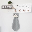 1.灰色花貓 珊瑚絨動物擦手巾