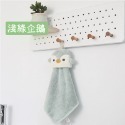 8.淺綠企鵝 珊瑚絨動物擦手巾