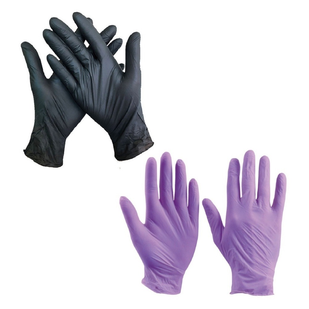 🔥挑戰最低🔥丁腈手套 NBR手套 乳膠手套 一次性PVC手套 橡膠手套 無粉手套 一次手套 刺青師 美髮師 黑色手套-細節圖2