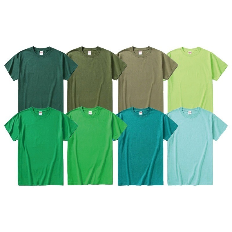 🟢綠色系🟢寬鬆上衣 棉T 素色上衣 純棉短袖 夏季短T 短袖上衣 男女同款 內搭上衣 家庭裝 流行上衣 重磅 【FU-細節圖2