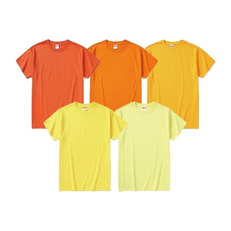 🟡黃橘色系🟠United Athle棉T 純色素T 短袖棉T恤 團體服 親子裝 棉質 悠閒穿搭 短袖上衣 【FUS】-細節圖2