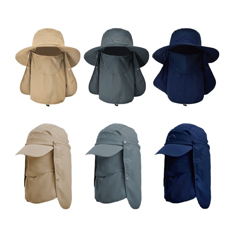 🔥一帽多用🔥遮陽防曬漁夫帽 遮陽帽 漁夫帽 棒球帽 防潑水漁夫帽 登山帽 釣魚帽 速乾漁夫帽 可拆式帽子 大帽簷帽子-細節圖2