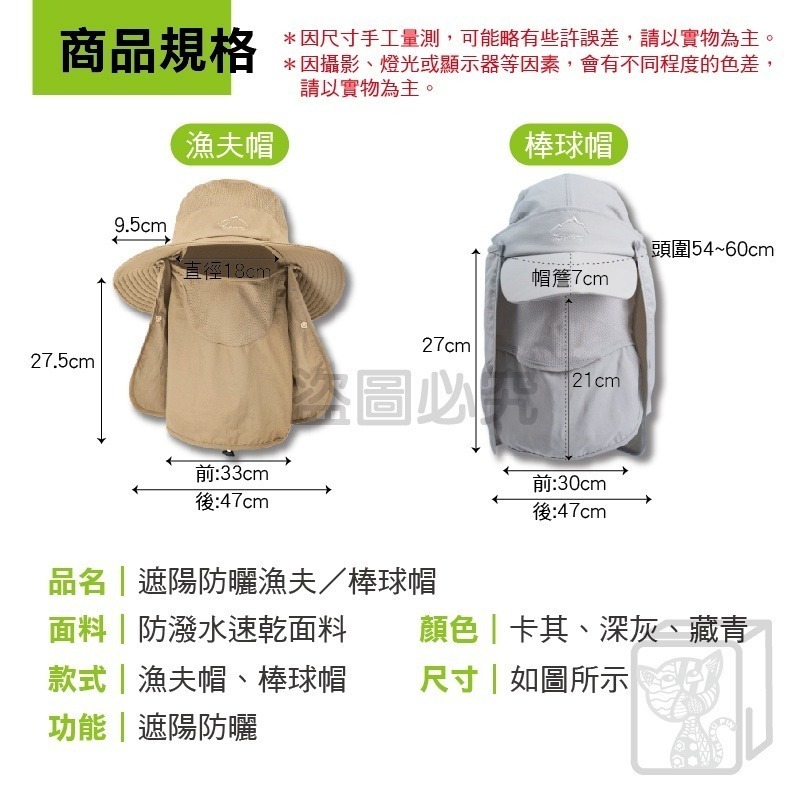 🔥一帽多用🔥遮陽防曬漁夫帽 遮陽帽 漁夫帽 棒球帽 防潑水漁夫帽 登山帽 釣魚帽 速乾漁夫帽 可拆式帽子 大帽簷帽子-細節圖3