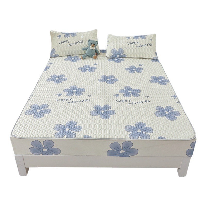 ❄️涼感冰絲❄️乳膠床包組乳膠涼蓆乳膠床墊冰絲乳膠床包 乳膠涼墊 床包 冰絲涼蓆 冰絲床墊 涼感床墊 雙人加大床墊涼感床-細節圖2