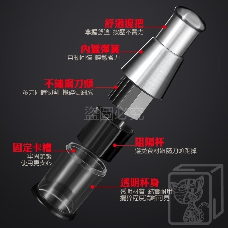 🔥快速切碎🔥不銹鋼拍拍刀 多功能搗蒜器 手壓式切菜器 攪蒜器蒜泥器 切碎器 切蒜機 備料器 手動搗蒜剝蒜頭 壓蒜切菜-細節圖4